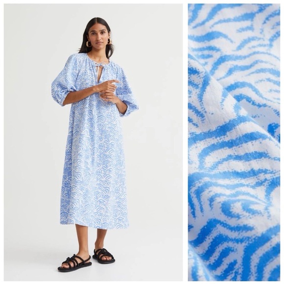 H&M Dresses & Skirts - H&M Blue and White Patterned Maxi Dress